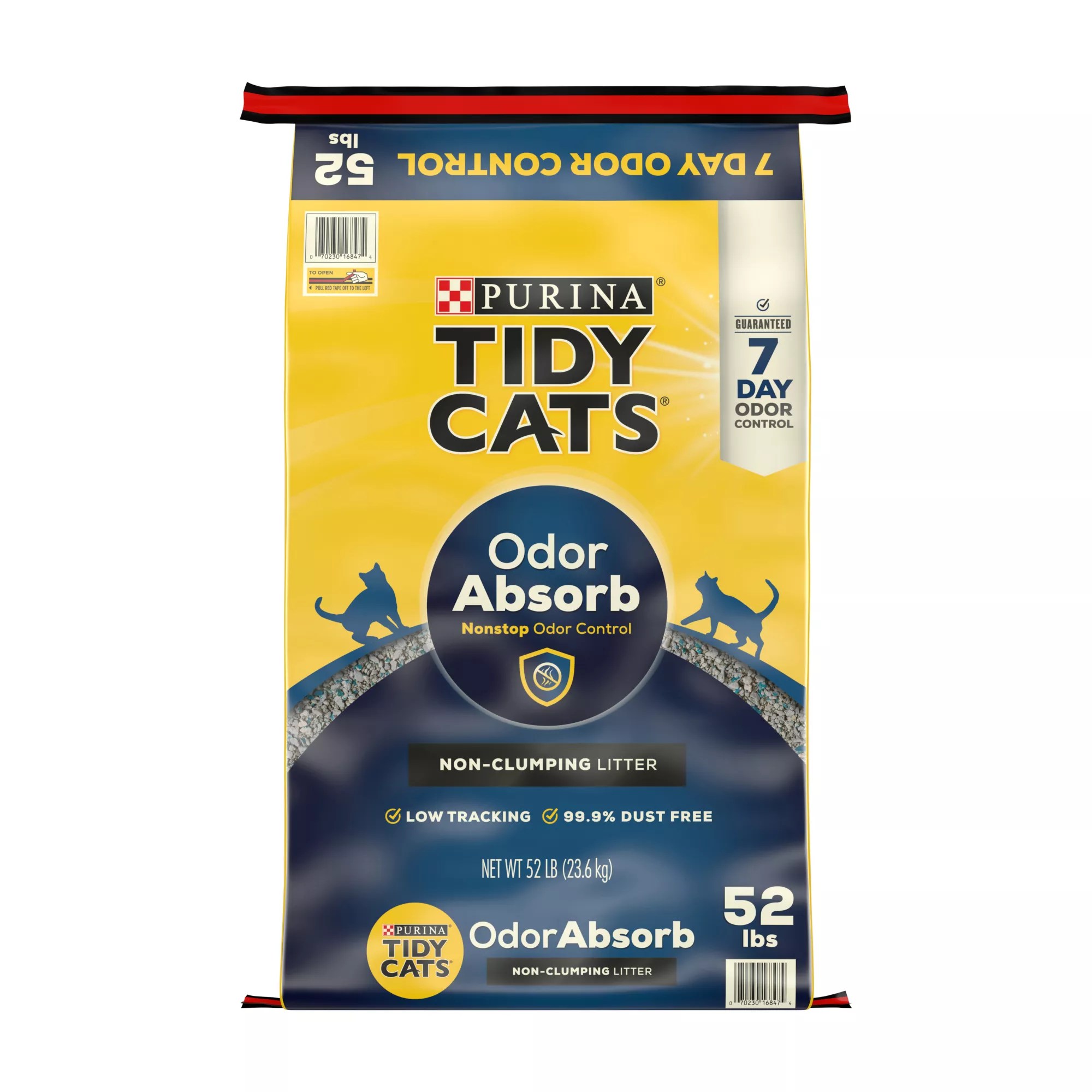Purina Tidy Cats Nonstop Odor Control NonClumping Clay Litter, 52 lbs