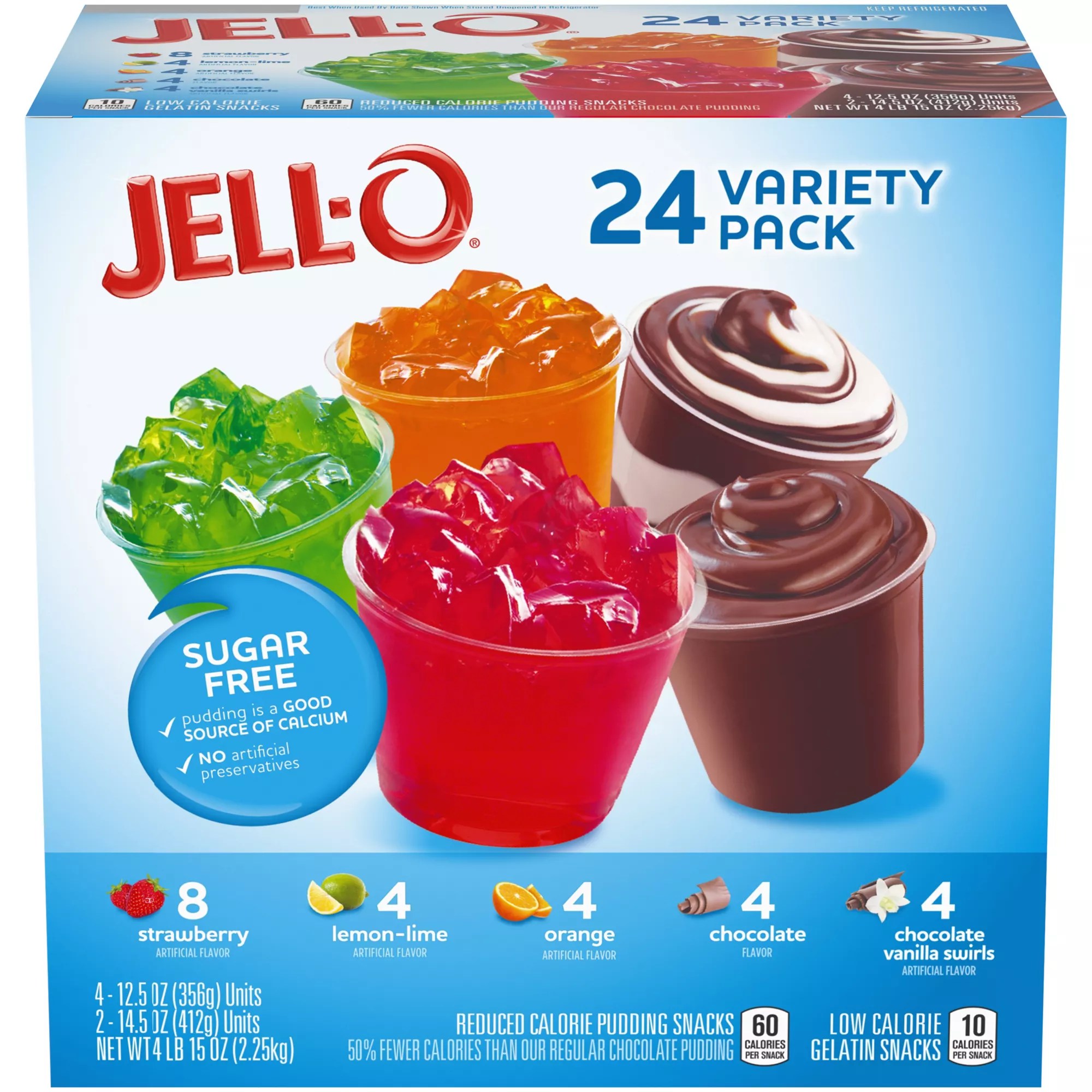 JellO Sugar Free Dessert Cups Variety Pack BJs WholeSale Club