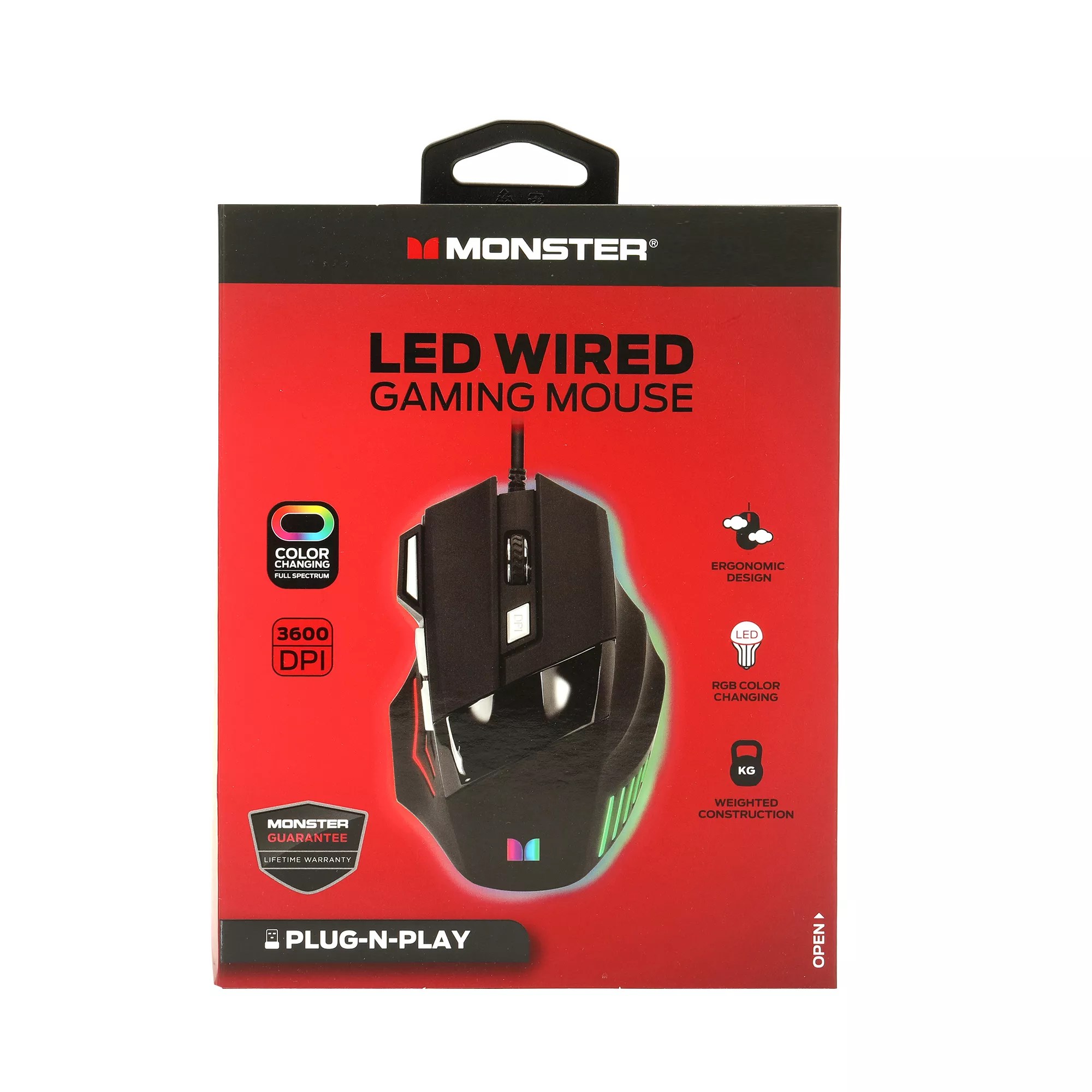Monster Wired Ergonomic Gaming Mouse with LED | BJ's Wholesale Club