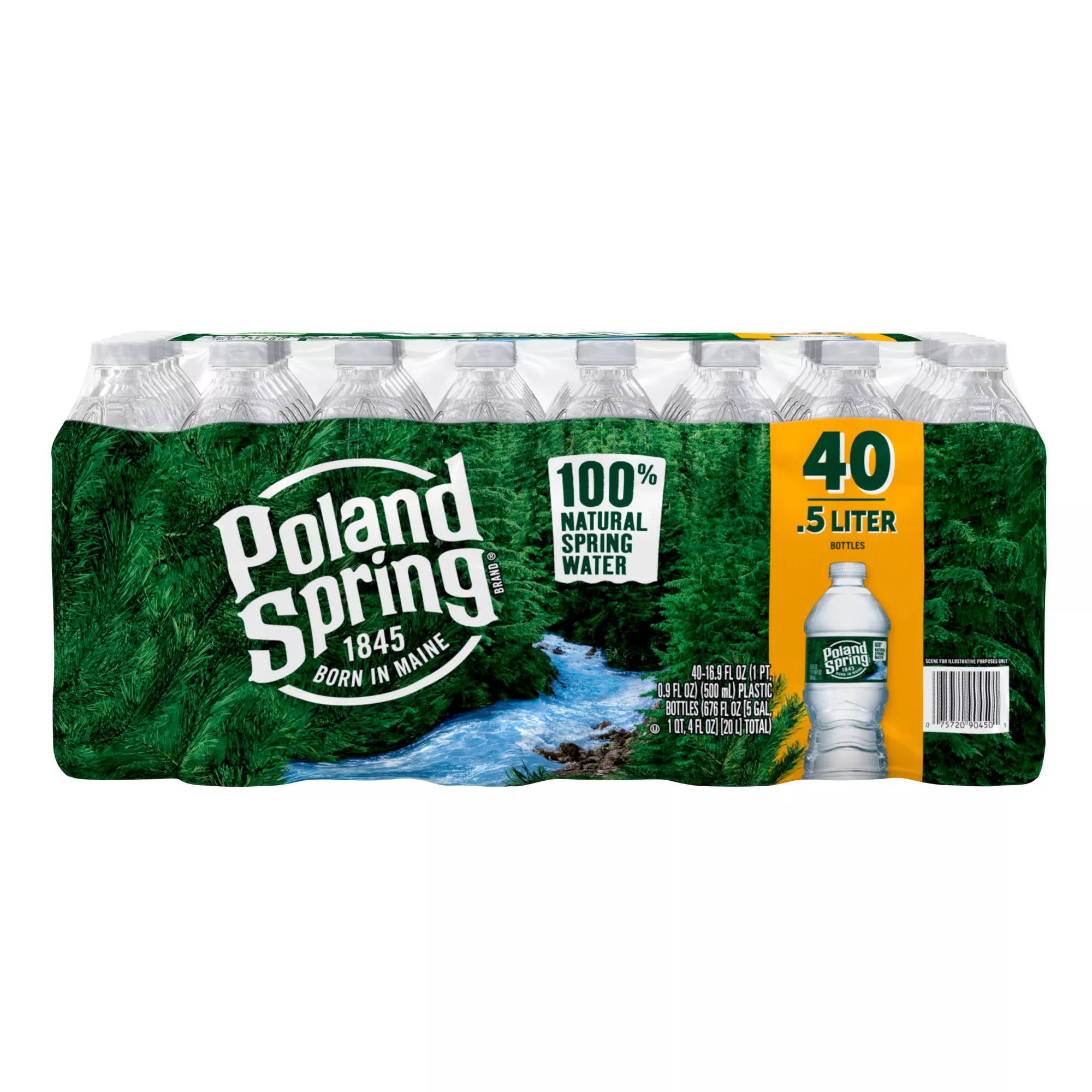 Poland Spring Natural Spring Water, 40 pk./16.9 oz. BJs WholeSale Club