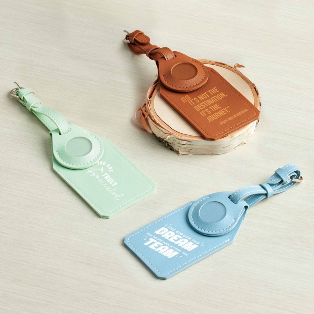 Apple AirTag Luggage Tag Holder It's the Journey Baudville