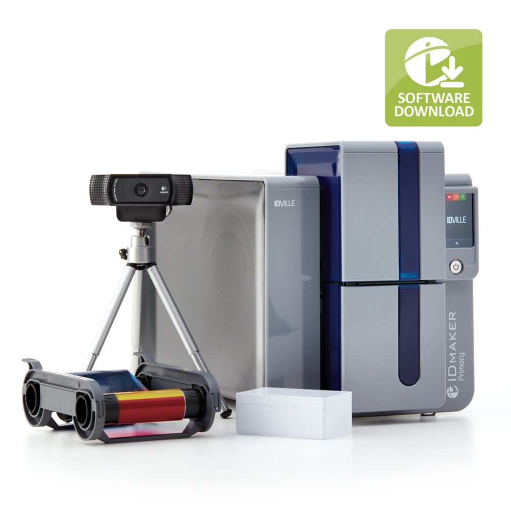 ID Maker Primacy w/Touchscreen 2Sided ID Card Printer System IDville