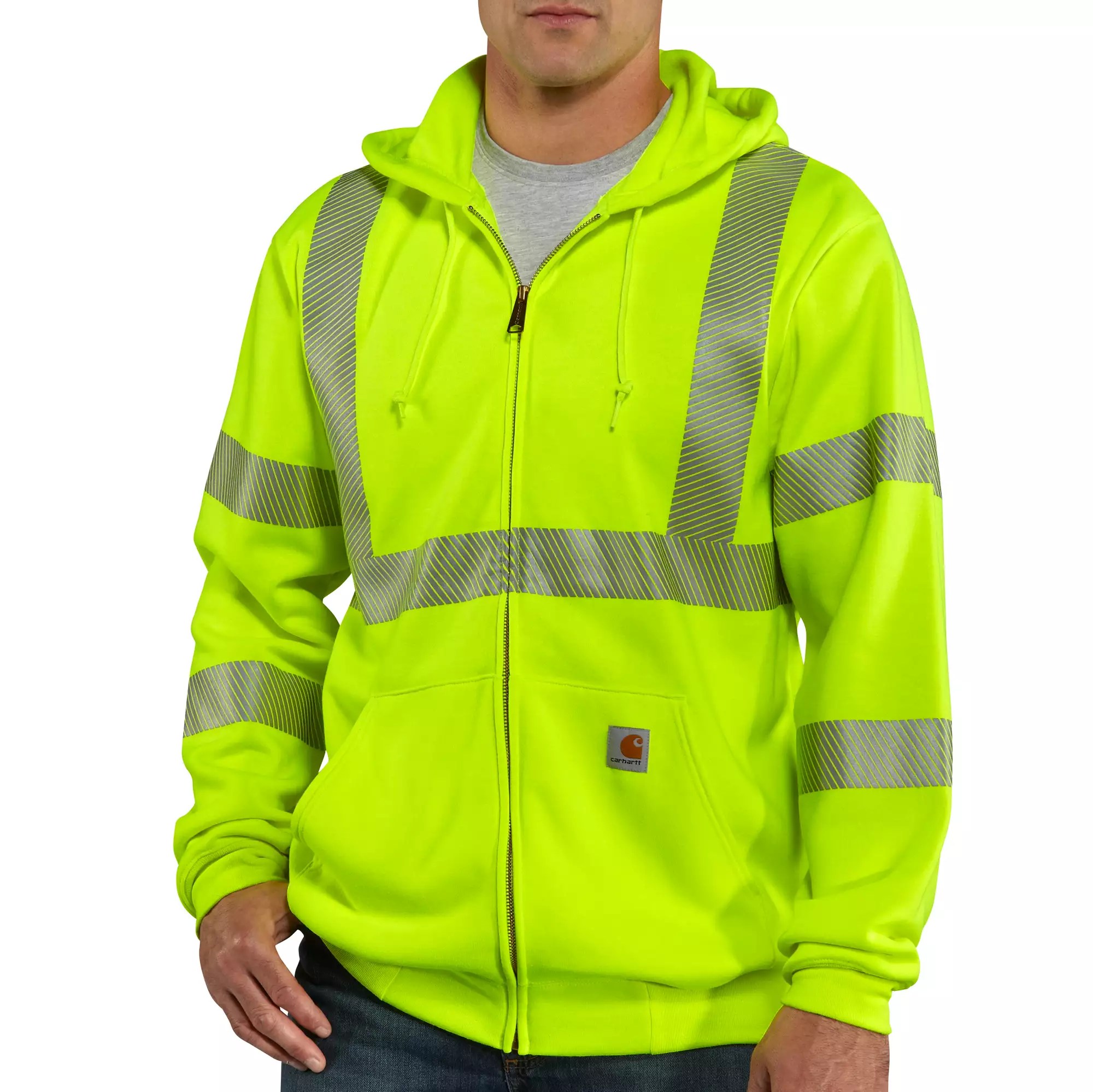 Men's HighVisibility ZipFront Class 3 Sweatshirt 100503 Carhartt