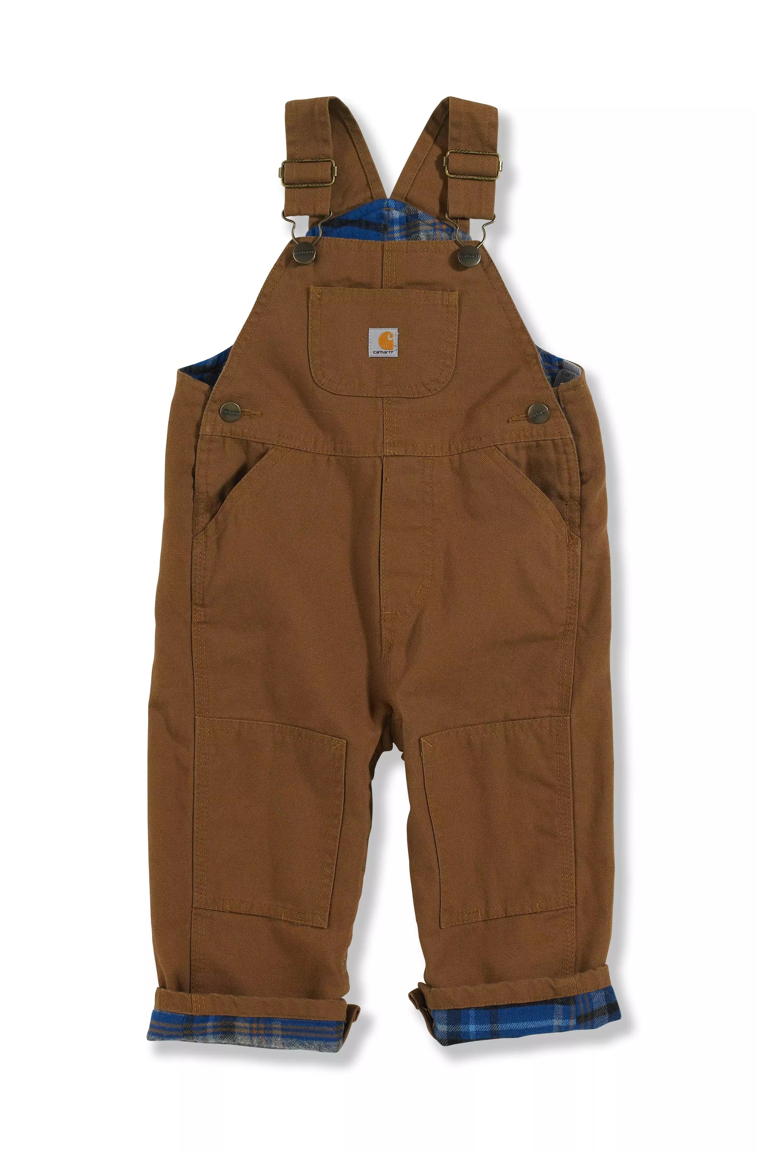 Boys' Flannel Lined Canvas Bib Overalls CM8645 Carhartt