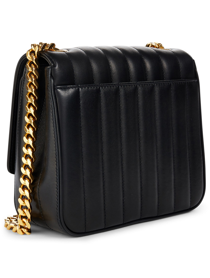 SAINT LAURENT Medium Vicky YSL Monogram Leather Chain Bag Holt