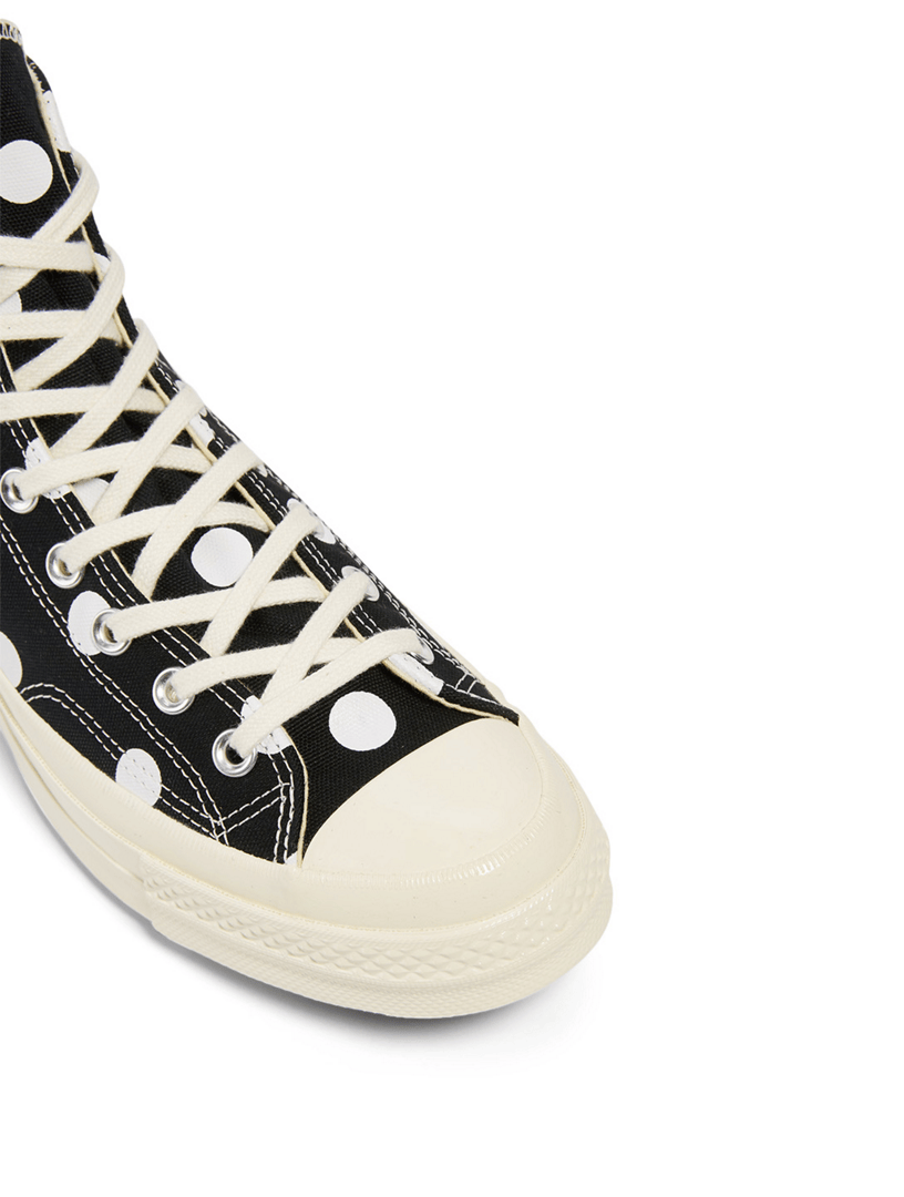 COMME DES GARÇONS PLAY CONVERSE X CDG PLAY Chuck Taylor '70 HighTop Sneakers In Polka Dot