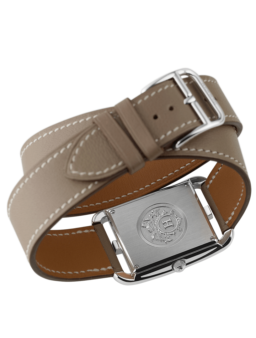 HERMÈS Cape Cod GM Double Tour Leather Strap Watch, 29 x 29mm Holt