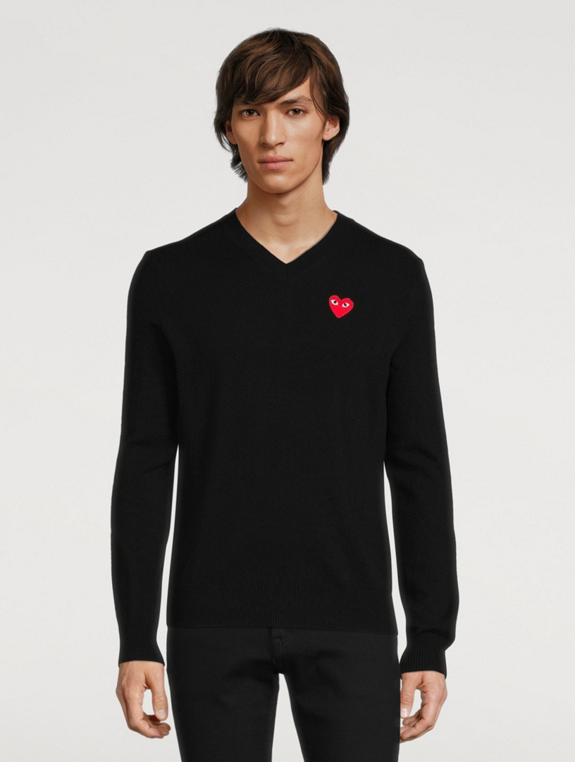 COMME DES GARÇONS PLAY Wool Heart Sweater Holt Renfrew Canada