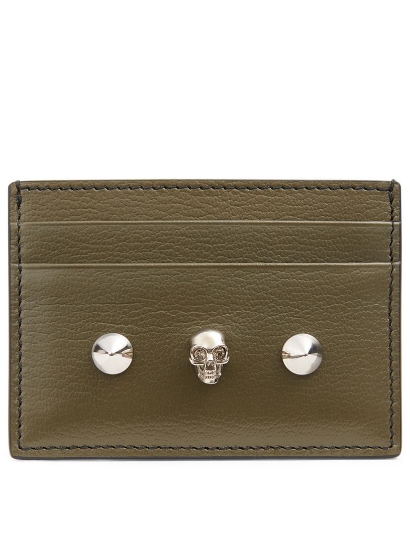 ALEXANDER MCQUEEN Skull And Stud Leather Card Holder Holt Renfrew Canada