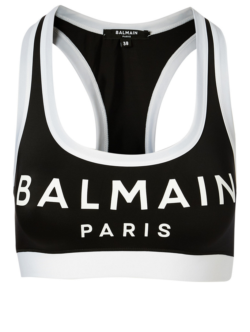 BALMAIN Logo Racerback Sports Bra Holt Renfrew Canada