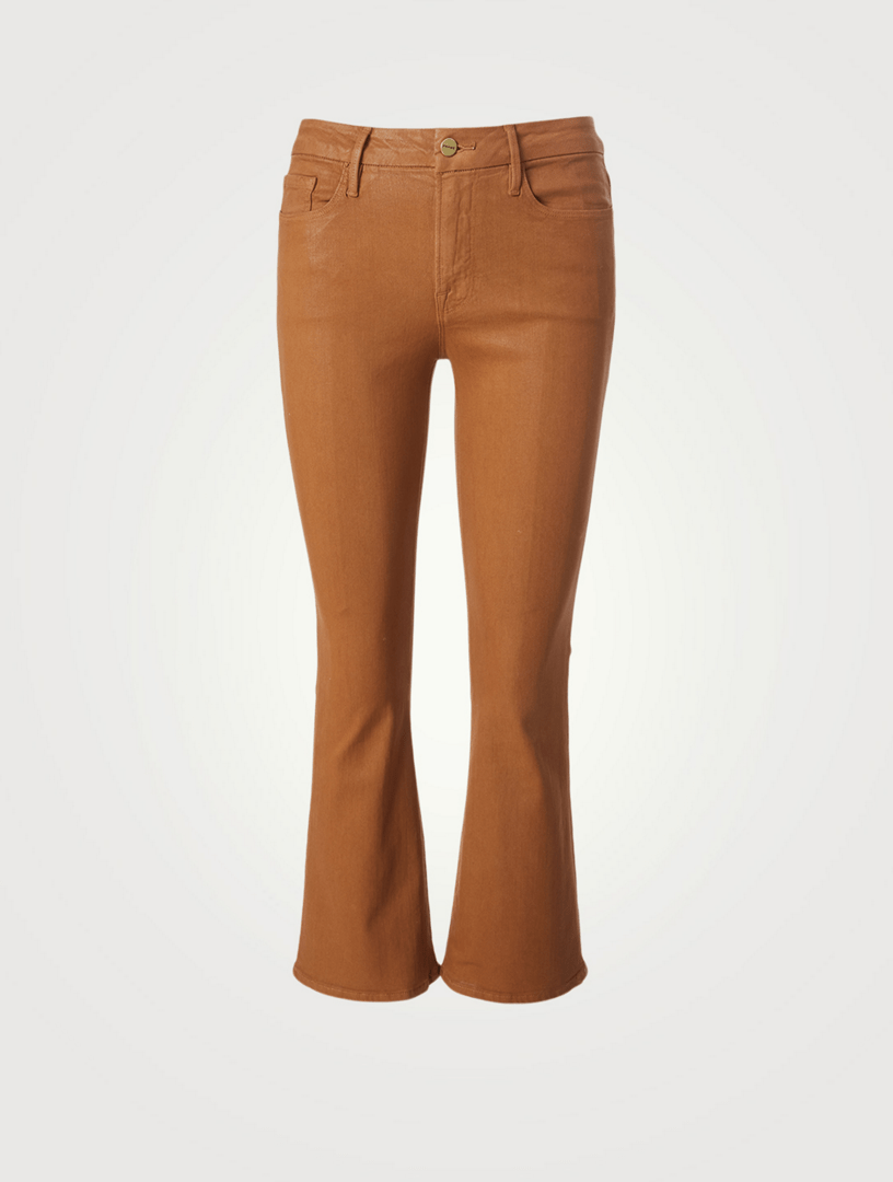 FRAME Le Cropped Mini Boot Coated Jeans Holt Renfrew Canada