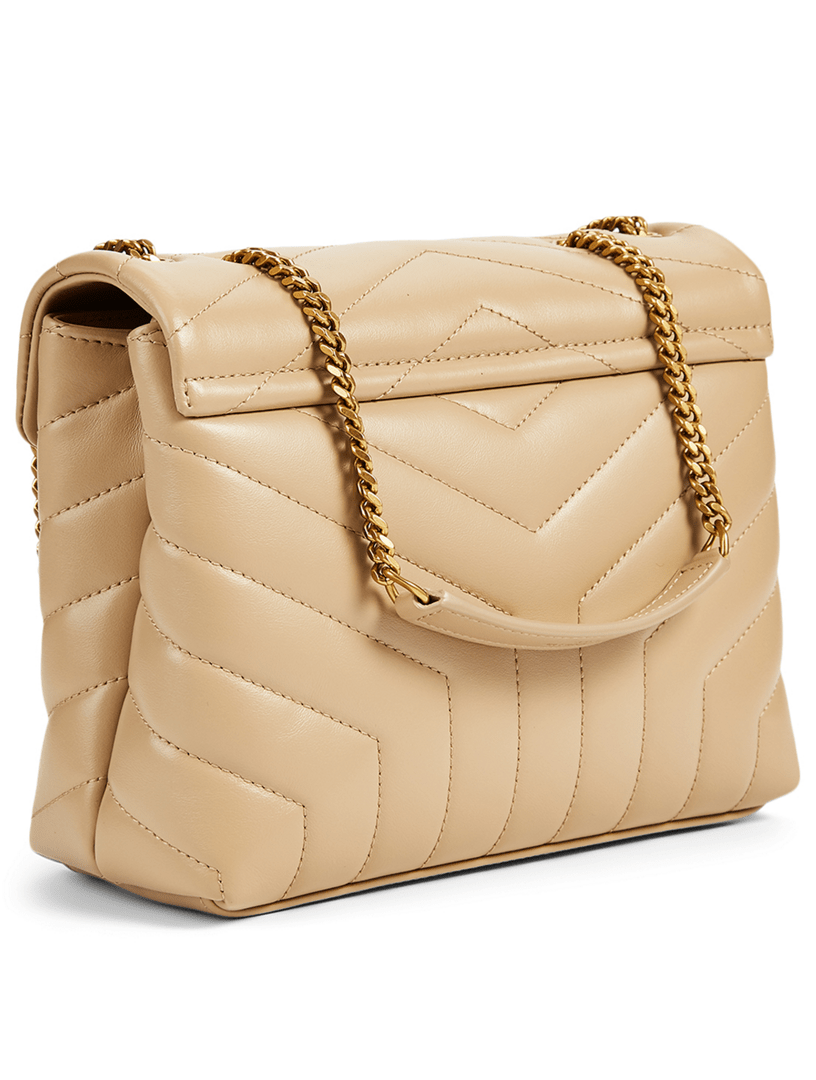 SAINT LAURENT Small Loulou YSL Monogram Leather Chain Bag Holt