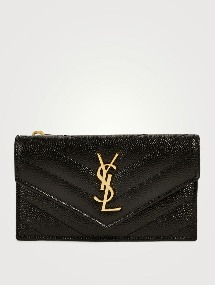 SAINT LAURENT Fragments YSL Monogram Leather Card Holder Holt Renfrew
