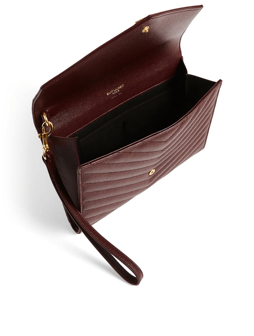 SAINT LAURENT YSL Monogram Leather Wristlet Pouch Holt Renfrew Canada