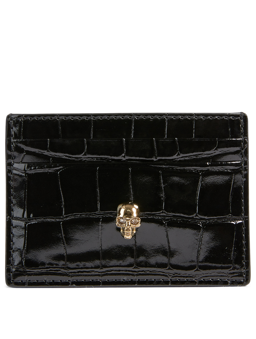 ALEXANDER MCQUEEN CrocEmbossed Leather Card Holder Holt Renfrew Canada