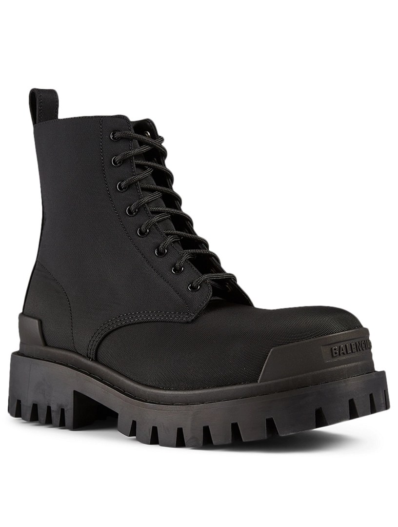 BALENCIAGA Strike Nylon LaceUp Ankle Boots Holt Renfrew Canada