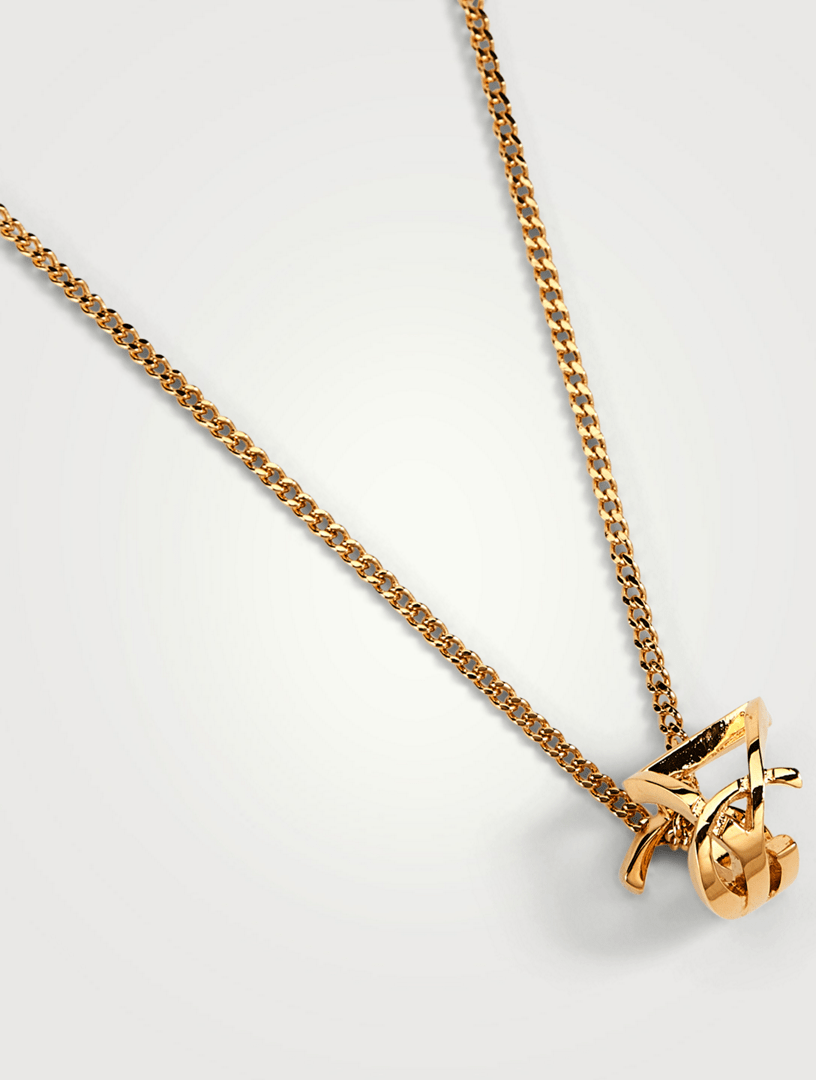 SAINT LAURENT YSL Monogram Twist Pendant Necklace Holt Renfrew Canada