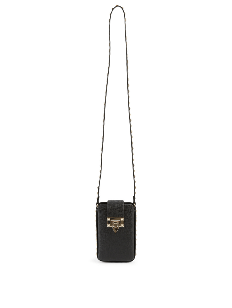 VALENTINO GARAVANI Rockstud Leather Crossbody Phone Case Bag Holt