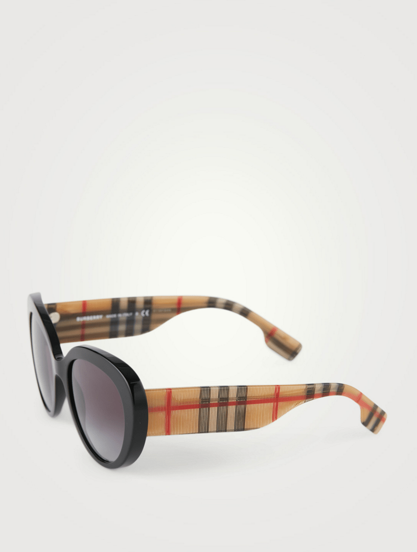 BURBERRY Round Sunglasses With Vintage Check Holt Renfrew Canada