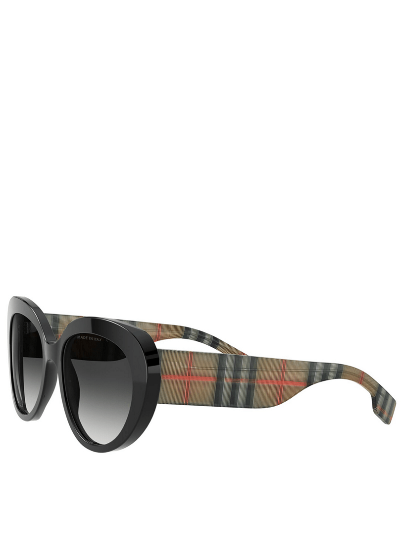 BURBERRY Round Sunglasses With Vintage Check Holt Renfrew Canada