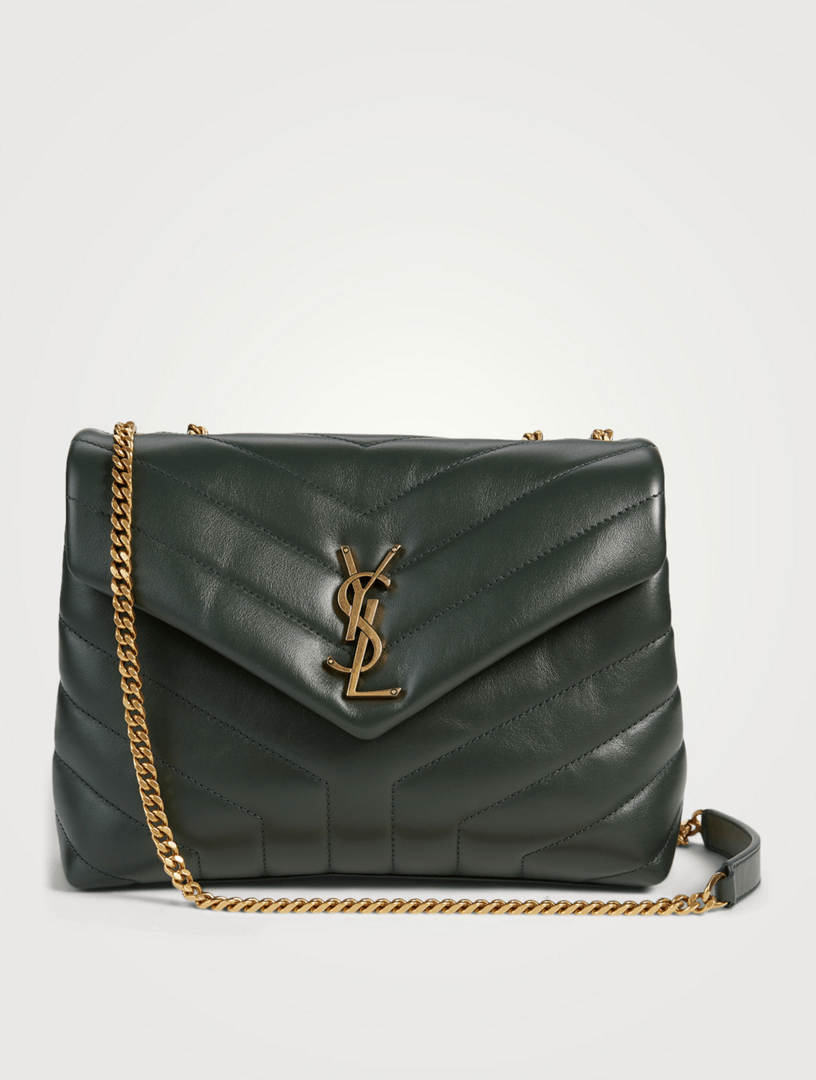 SAINT LAURENT Small Loulou YSL Monogram Leather Chain Bag Holt