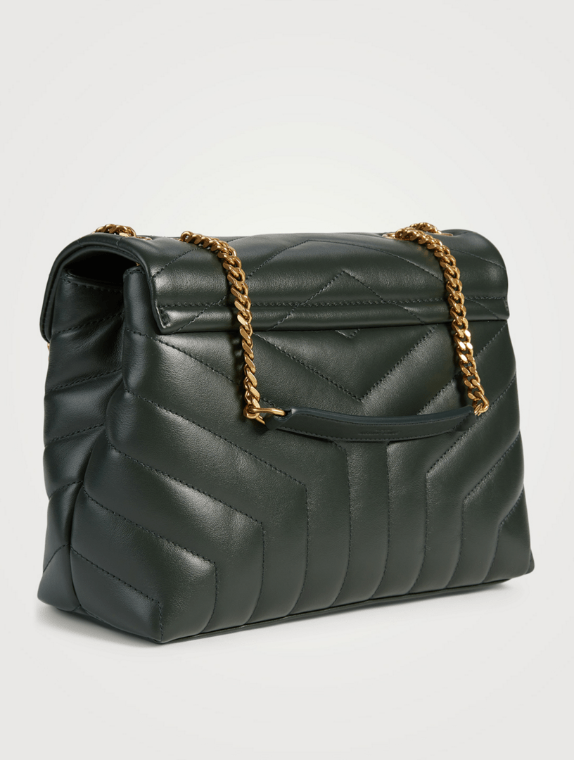 SAINT LAURENT Small Loulou YSL Monogram Leather Chain Bag Holt