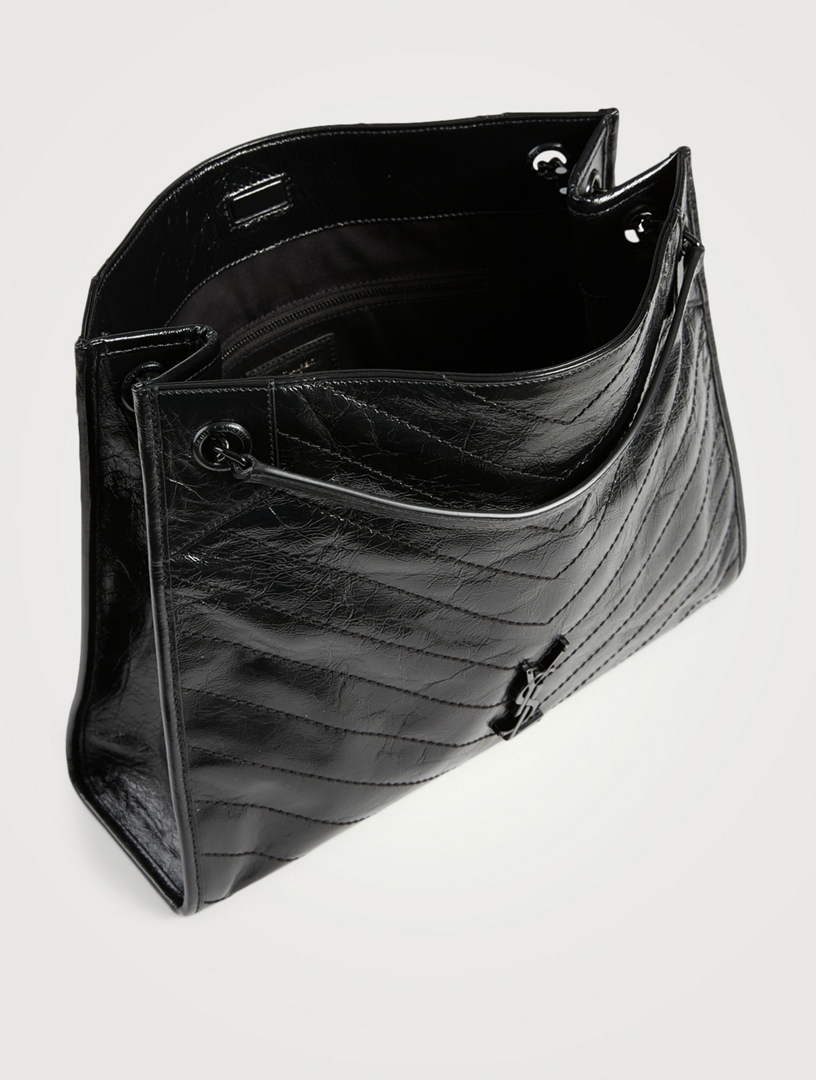 SAINT LAURENT Small Niki YSL Monogram Leather Shopper Tote Bag Holt