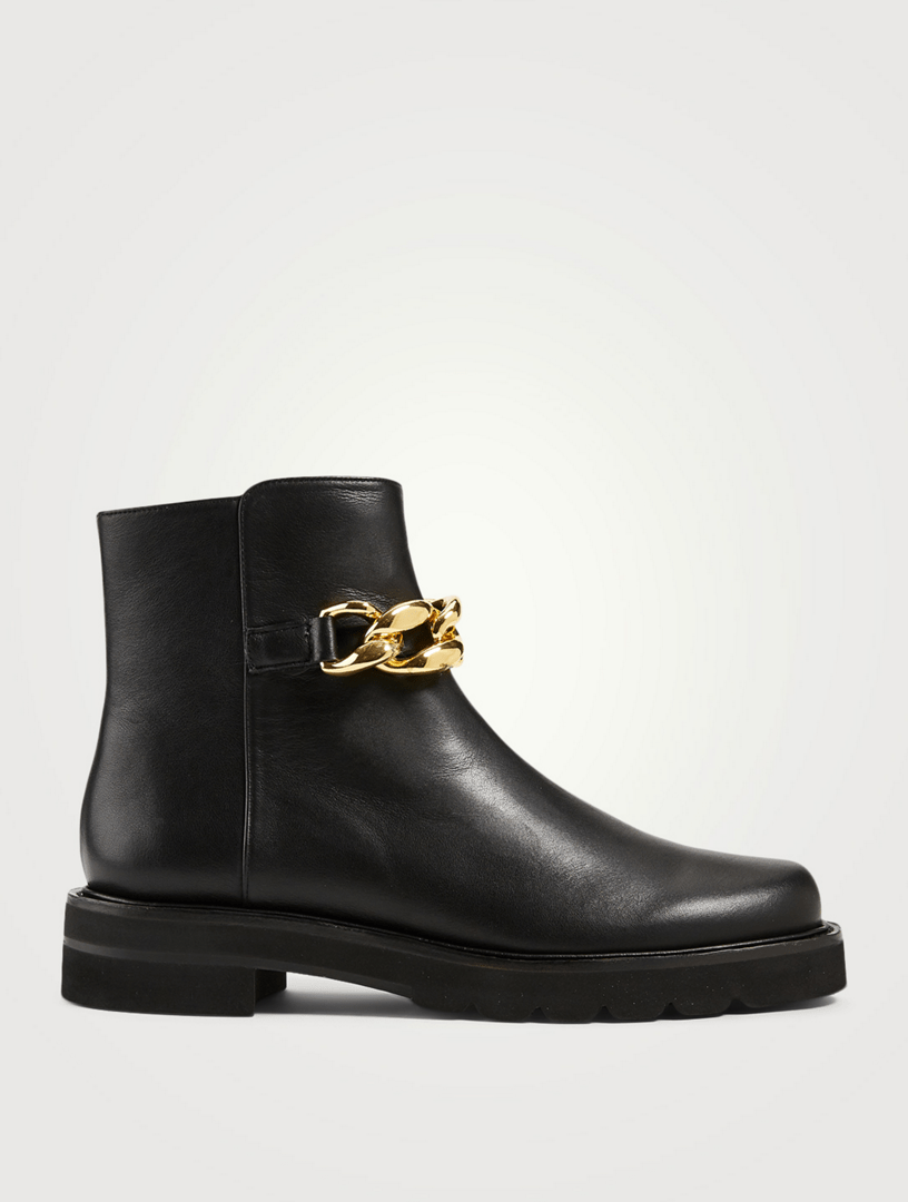 STUART WEITZMAN Chain Lift Leather Ankle Boots Holt Renfrew Canada