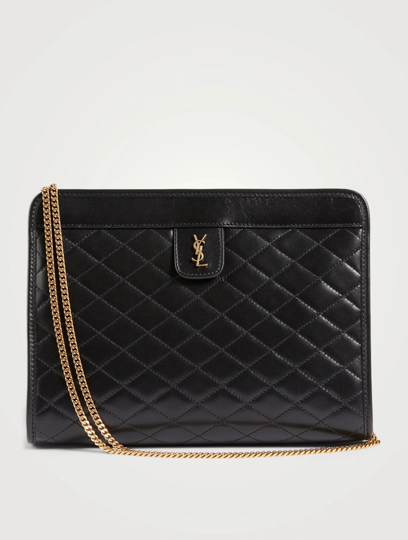 Ysl Clutch Purse With Chain Link