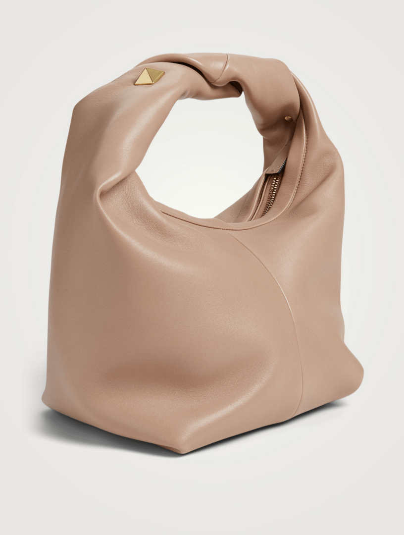 VALENTINO GARAVANI Small Roman Stud Leather Hobo Bag Holt Renfrew Canada