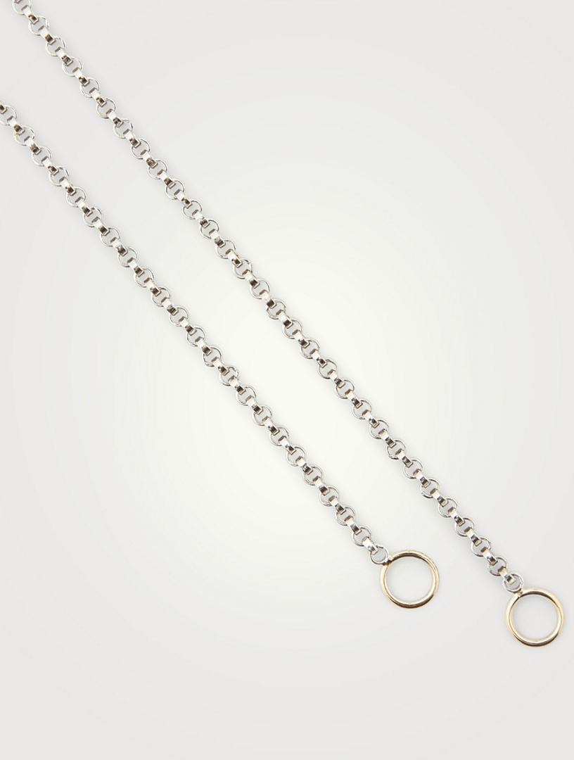 MARLA AARON Sterling Silver Rolo Chain With Gold Loops Holt Renfrew