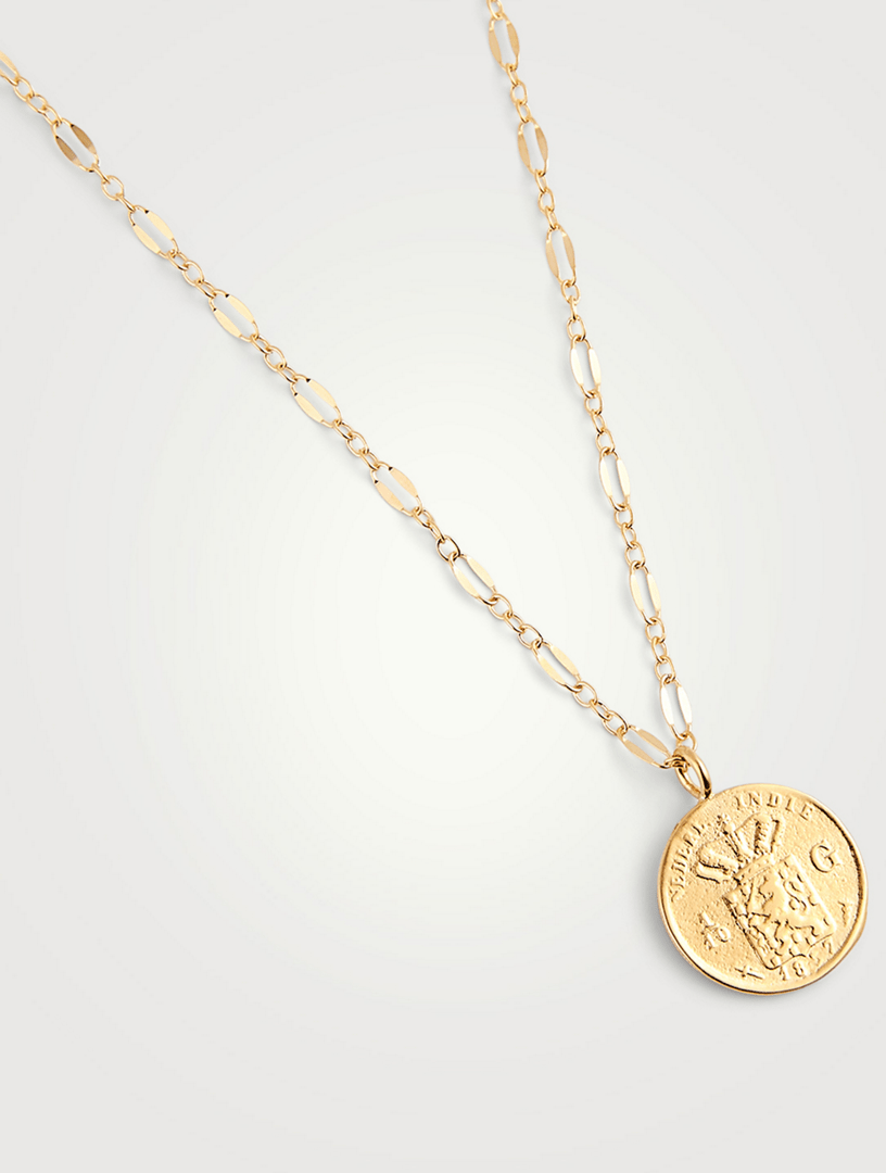 ELECTRIC PICKS Duke 14K GoldFilled Coin Pendant Necklace Holt