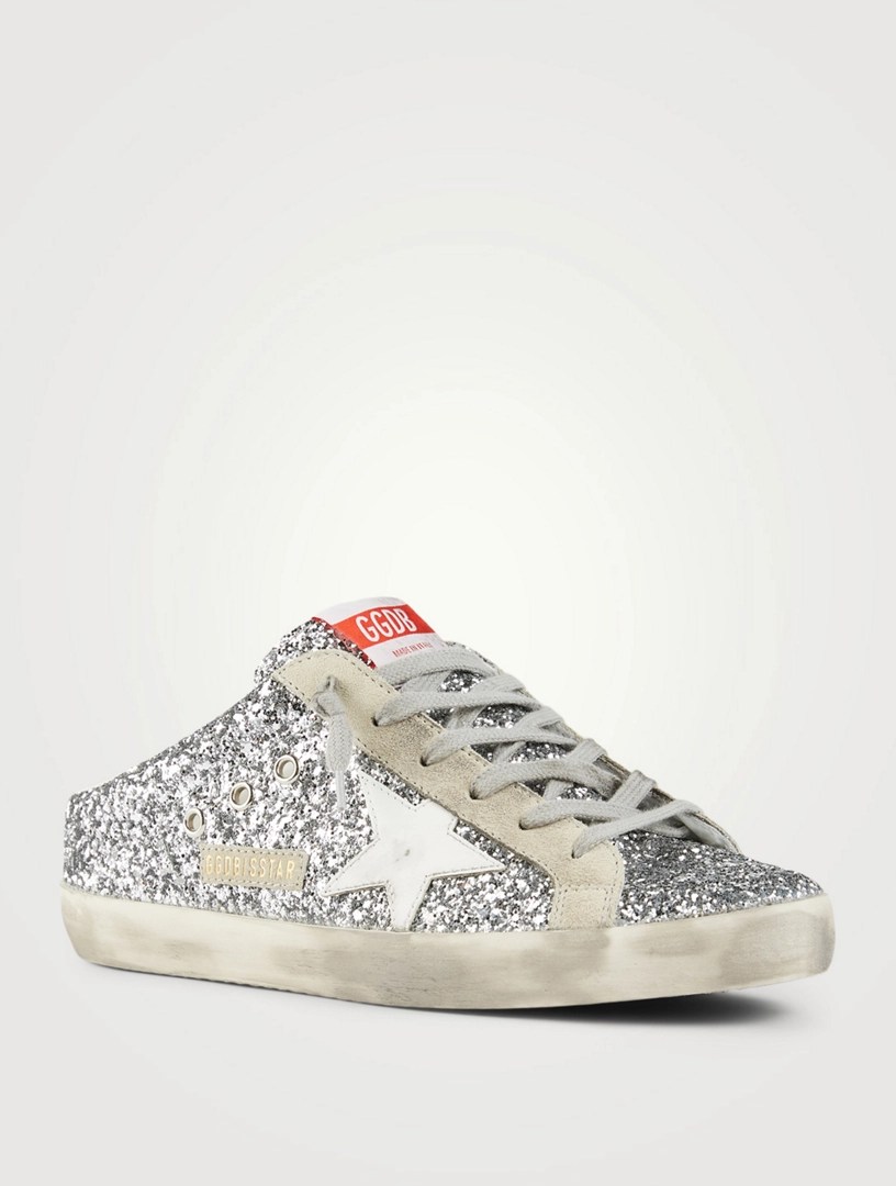 GOLDEN GOOSE SuperStar Sabot Glitter Mule Sneakers With Leather Star Holt Renfrew Canada