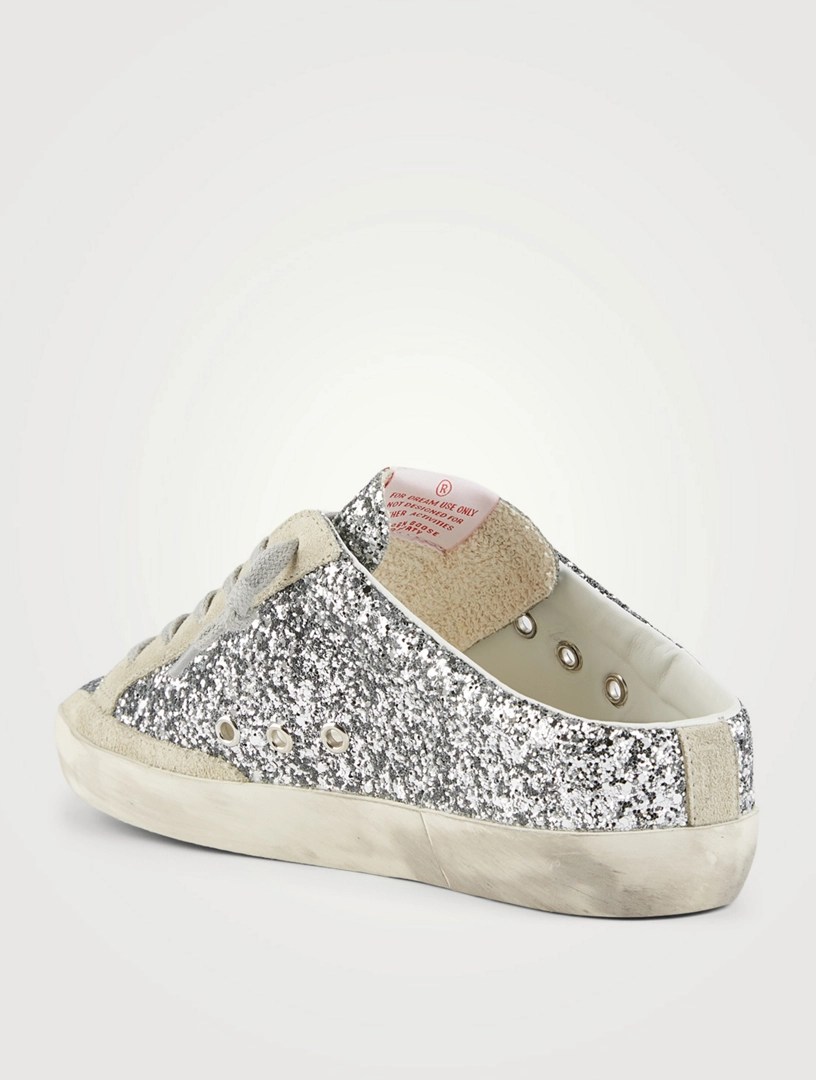 GOLDEN GOOSE SuperStar Sabot Glitter Mule Sneakers With Leather Star Holt Renfrew Canada