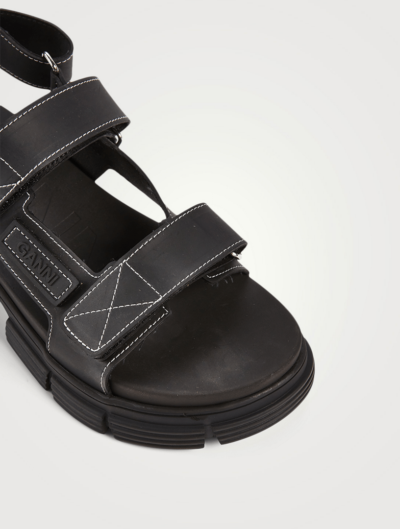 GANNI Recycled Rubber Velcro Sandals Holt Renfrew Canada
