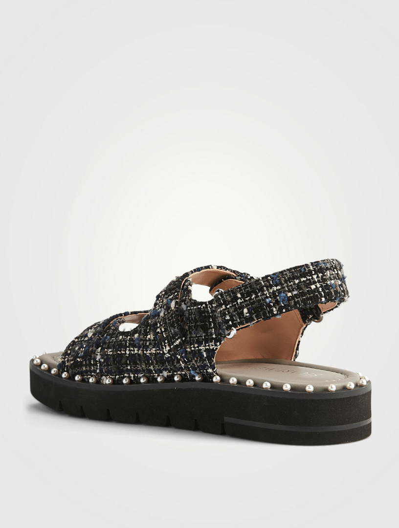 STUART WEITZMAN Zoe Lift Tweed Sandals Holt Renfrew Canada