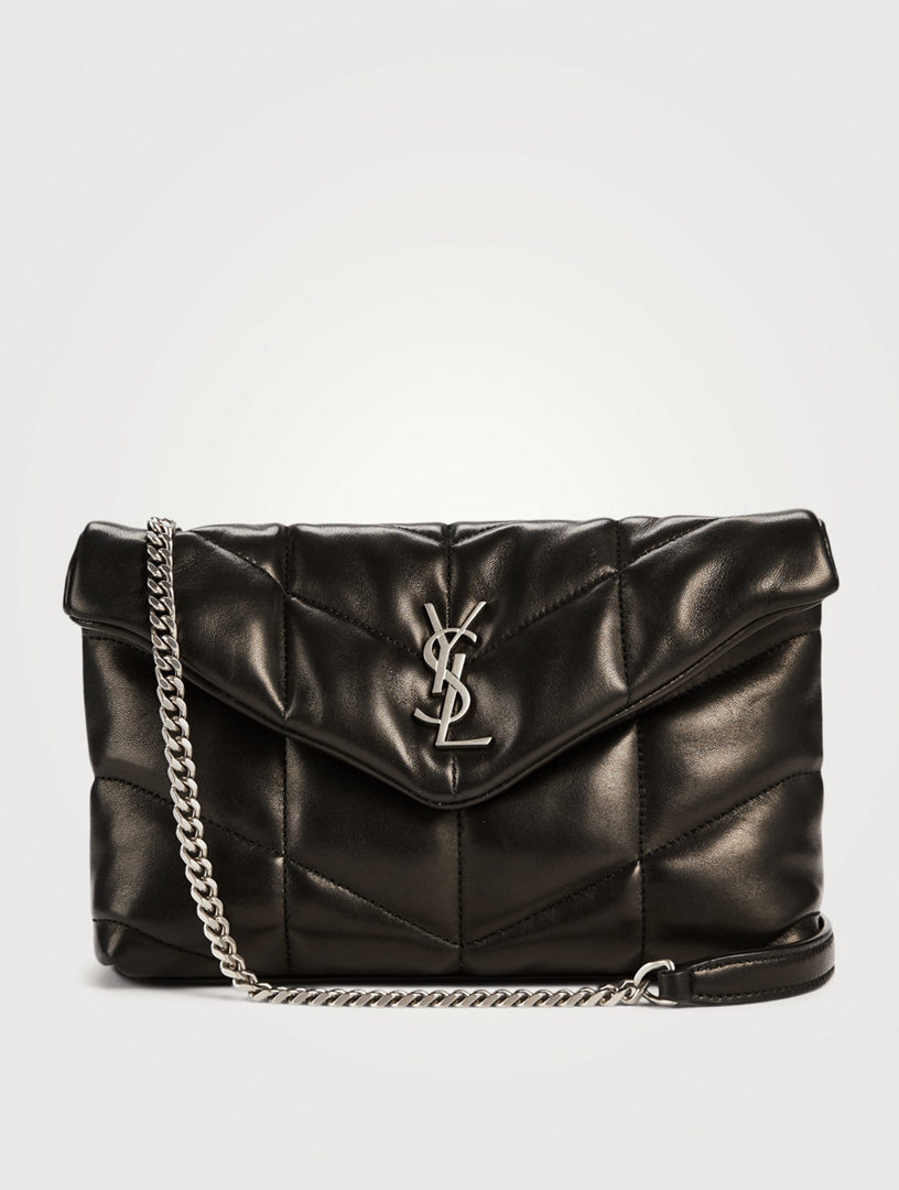 SAINT LAURENT Toy Loulou Puffer YSL Monogram Leather Chain Bag Holt