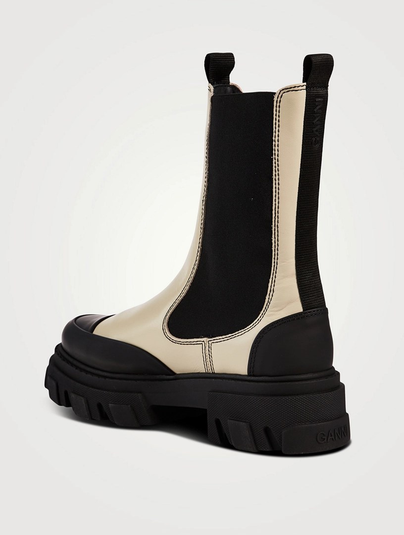 GANNI Leather MidCalf Chelsea Boots Holt Renfrew Canada