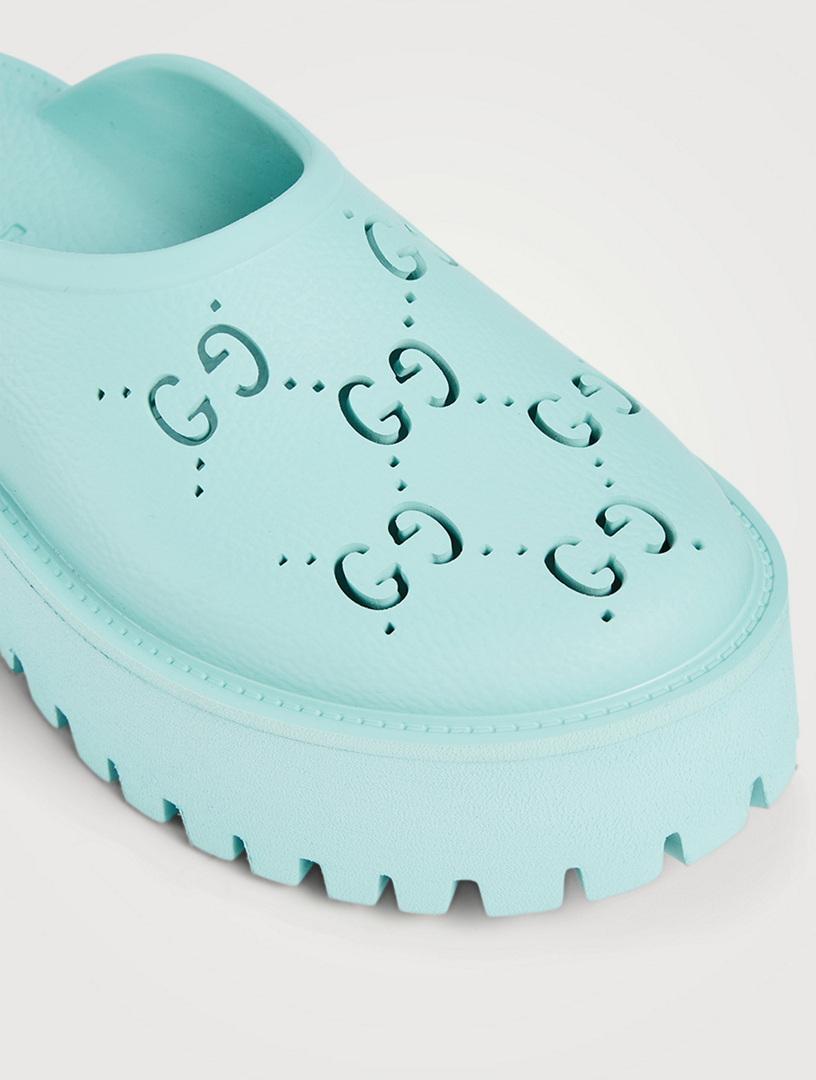 GUCCI Perforated G Rubber Platform Mules Holt Renfrew Canada