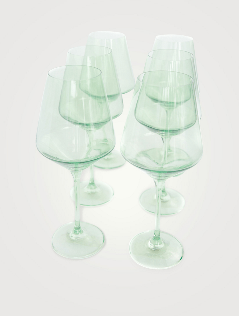 ESTELLE COLORED GLASS Coloured Glass Wine Glasses Set Of 6 Holt