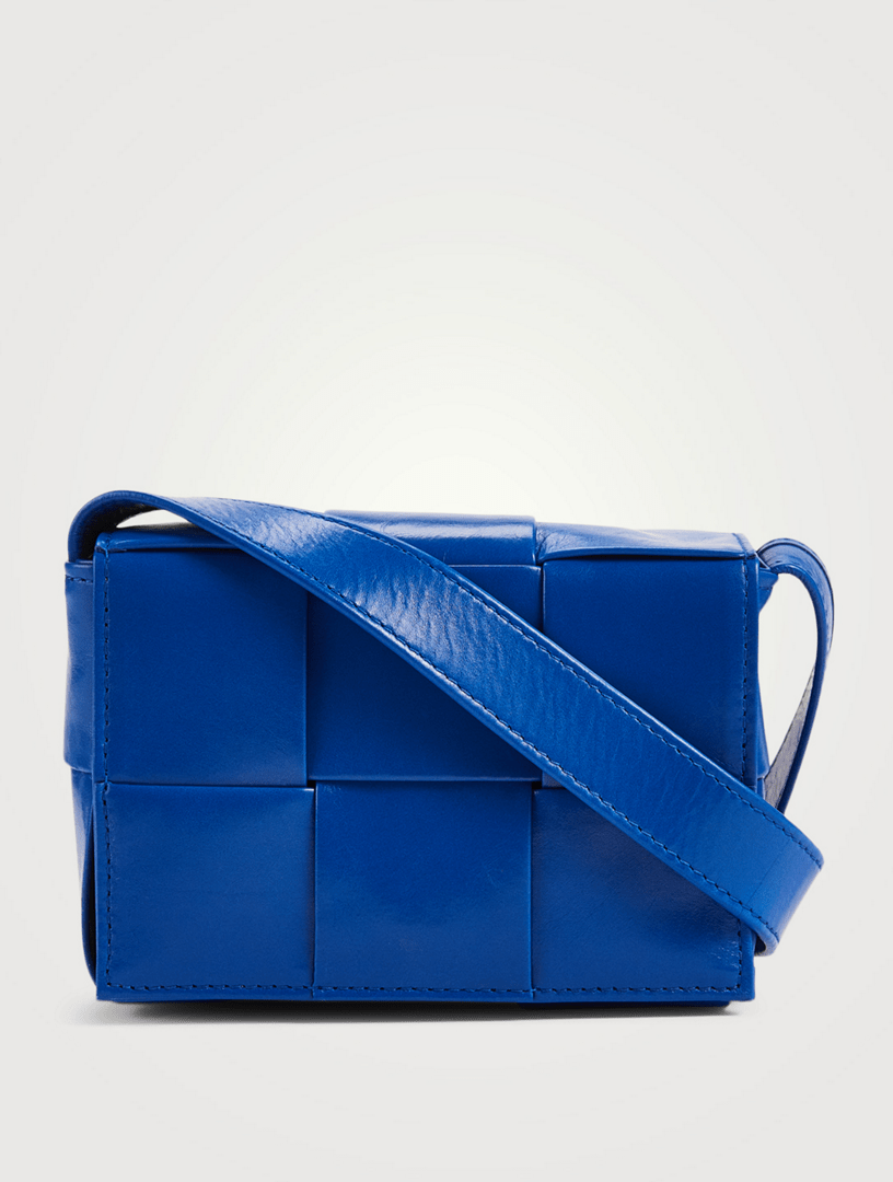 BOTTEGA Mini Cassette Intrecciato Leather Crossbody Bag Holt