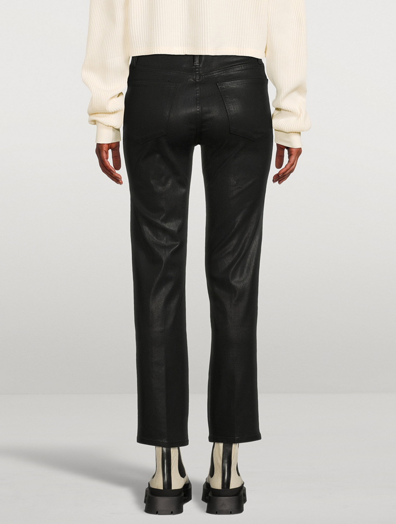 FRAME Le Sylvie Coated StraightLeg Jeans Holt Renfrew Canada