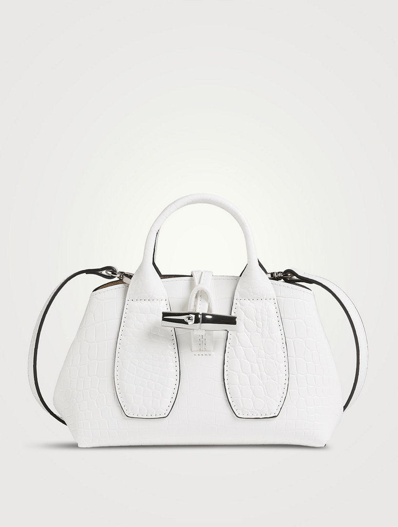 LONGCHAMP XS Roseau CrocEmbossed Leather Top Handle Bag Holt Renfrew