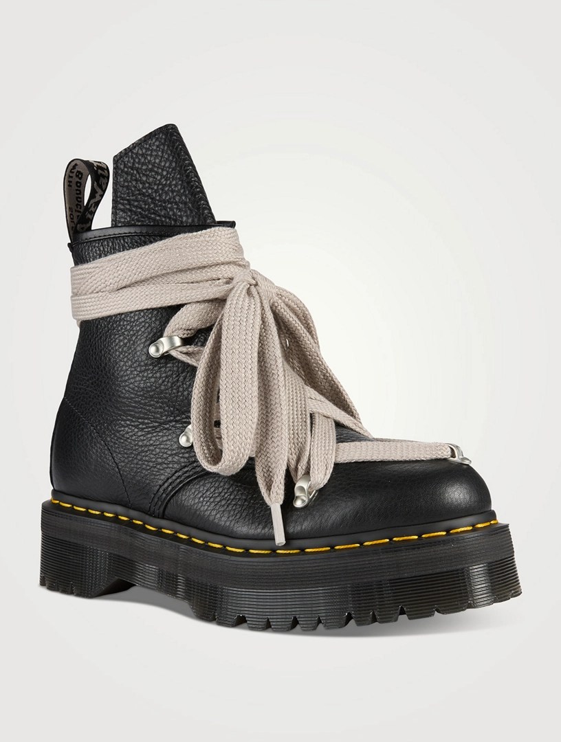 DR. MARTENS Dr. Martens x Rick Owens 1460 Leather Combat Boots Holt