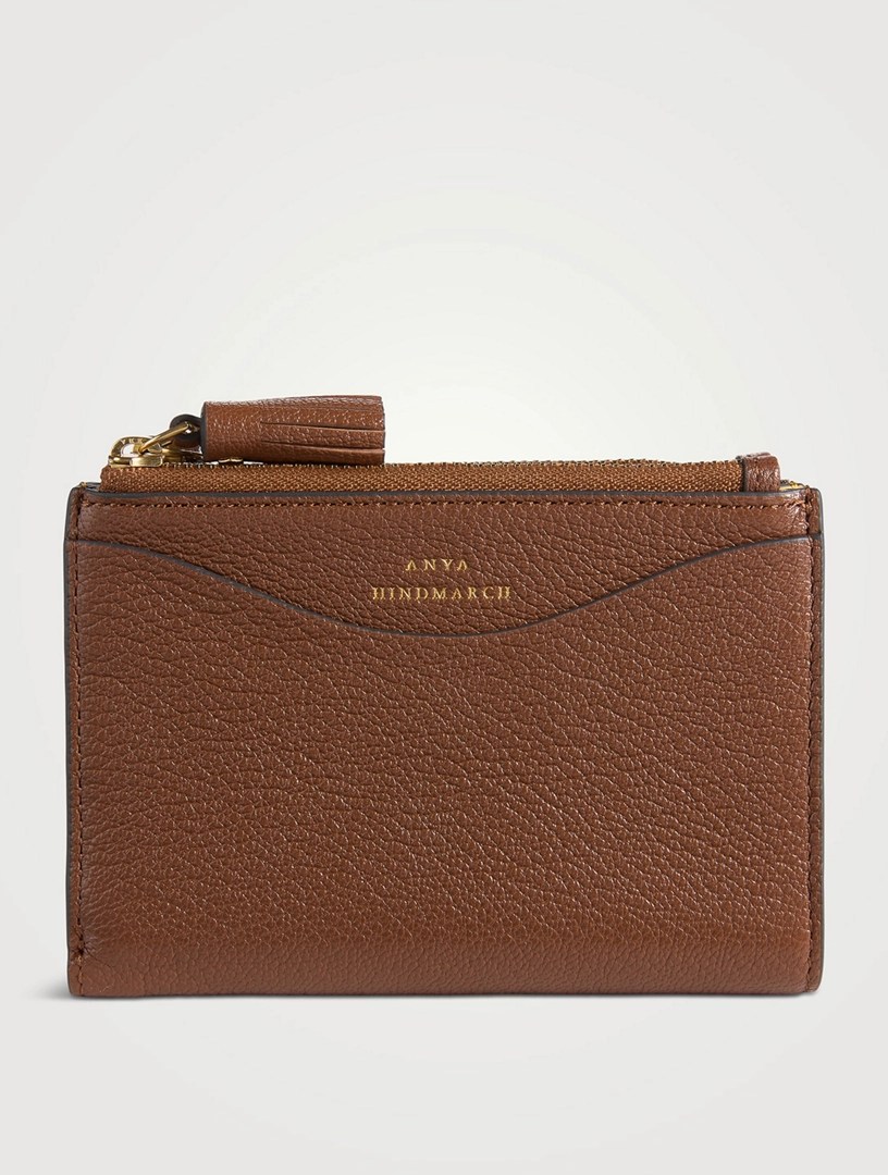 ANYA HINDMARCH Small Peeping Eyes Leather Double Zip Wallet Holt