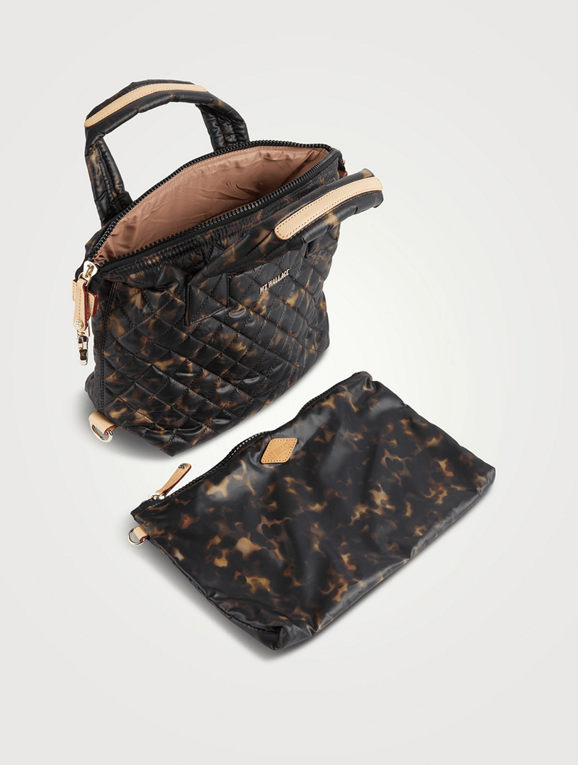 MZ WALLACE Small Sutton Deluxe Bag In Tortoise Print Holt Renfrew Canada