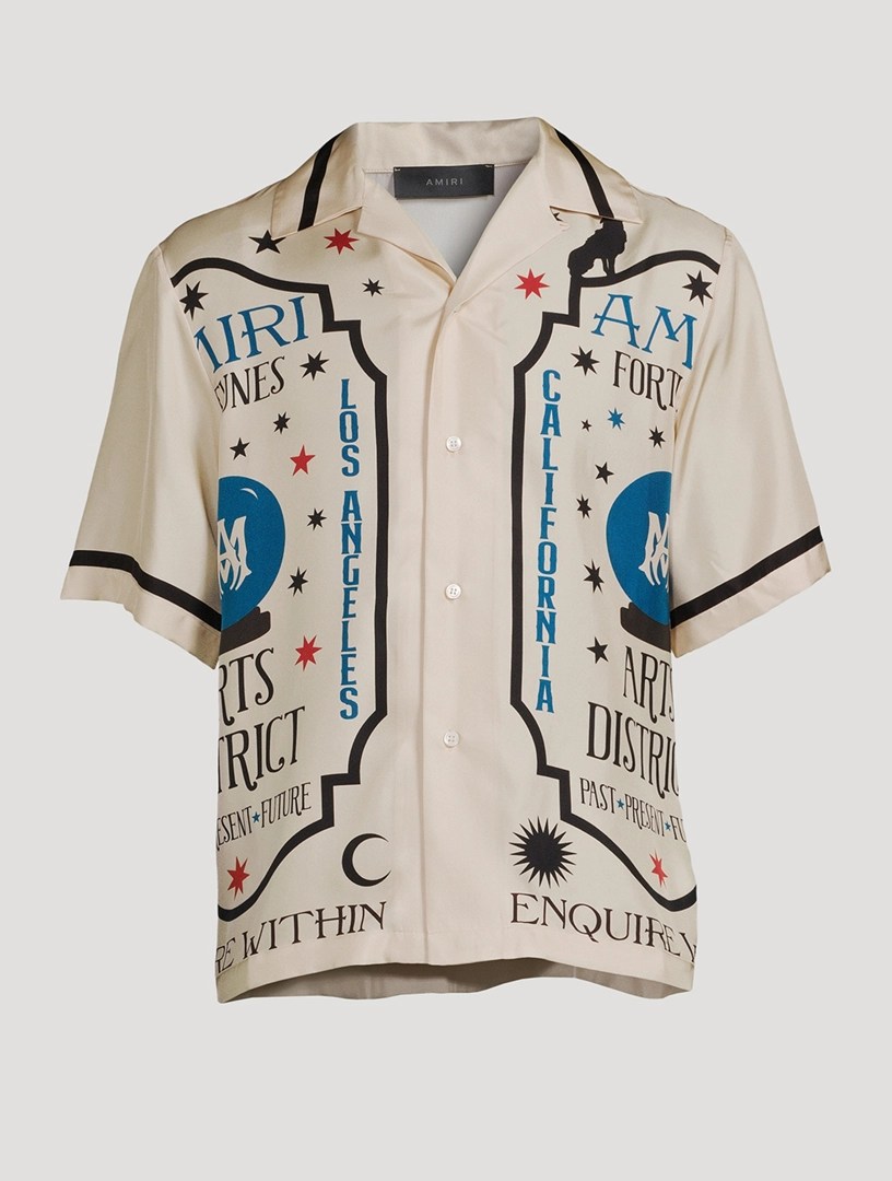 AMIRI Fortune Silk Bowling Shirt Holt Renfrew Canada