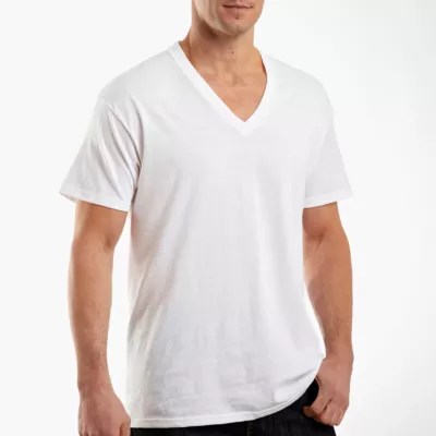 Hanes Men's FreshIQ™ ComfortSoft® VNeck Undershirt 4Pack, Color White JCPenney