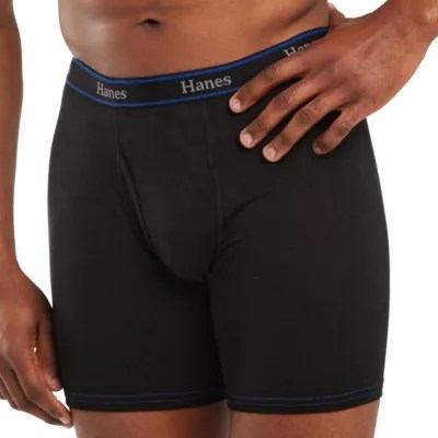 Hanes Mens ComfortBlend FreshIQ ComfortFlex Waistband Long Leg Boxer