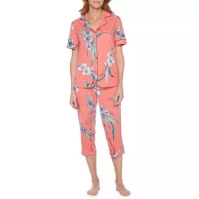 Liz Claiborne Womens 2pc. Capri Pajama Set Short Sleeve JCPenney